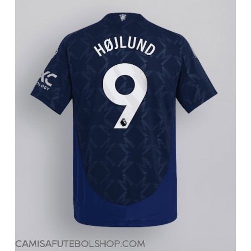 Camisa de time de futebol Manchester United Rasmus Hojlund #9 Replicas 2º Equipamento 2024-25 Manga Curta